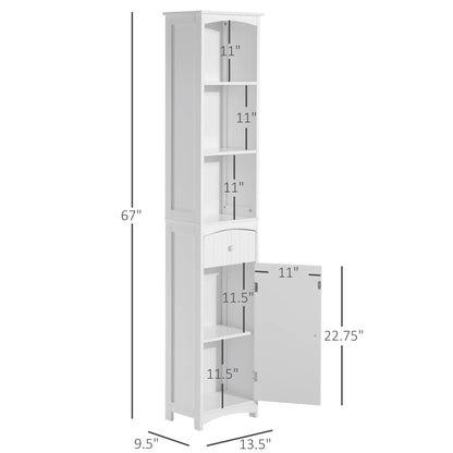 67" Tall Storage Cabinet for Bathroom