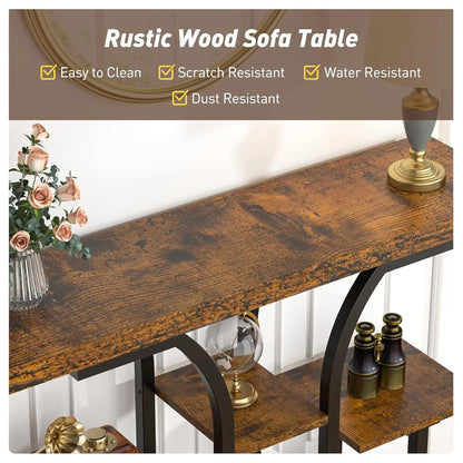 Farmhouse Industrial, Console Table for Hallway, Entryway or Foyer