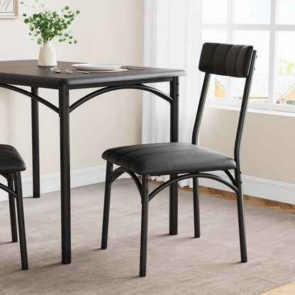 5 Piece Kitchen Table Set with Upholstered Chairs