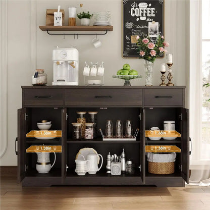 Farmhouse Sideboard Buffet Cabinet or Coffee Bar