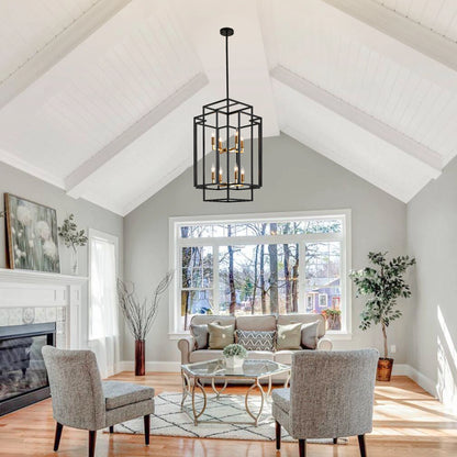 Farmhouse Lantern Pendant Light for Dining Room, Living Room or Entryway