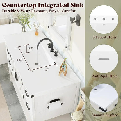Farmhouse Bathroom Vanity with Sink