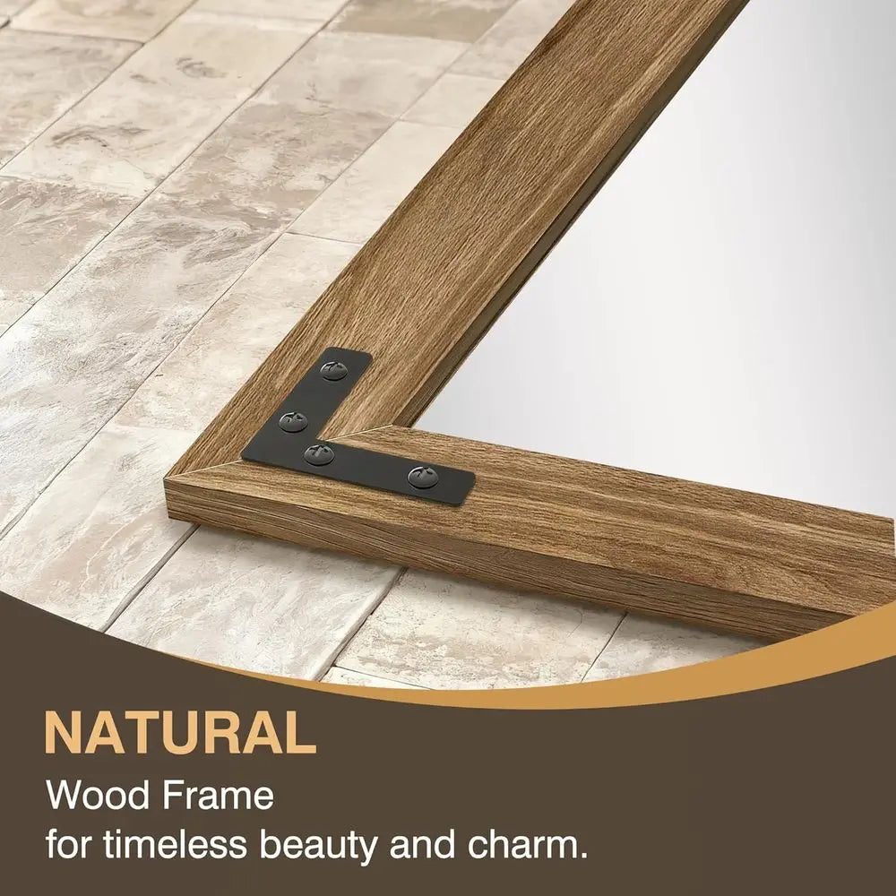55" x 22" Solid Wood Frame Floor Mirror