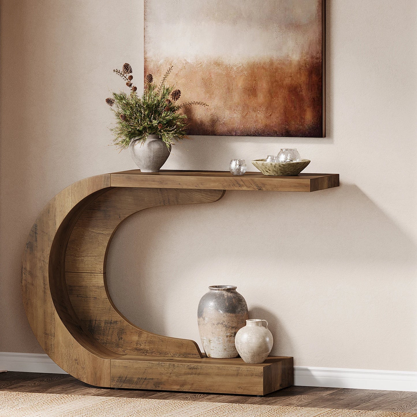 Farmhouse Console Table for Entryway, Hallway or Living Room