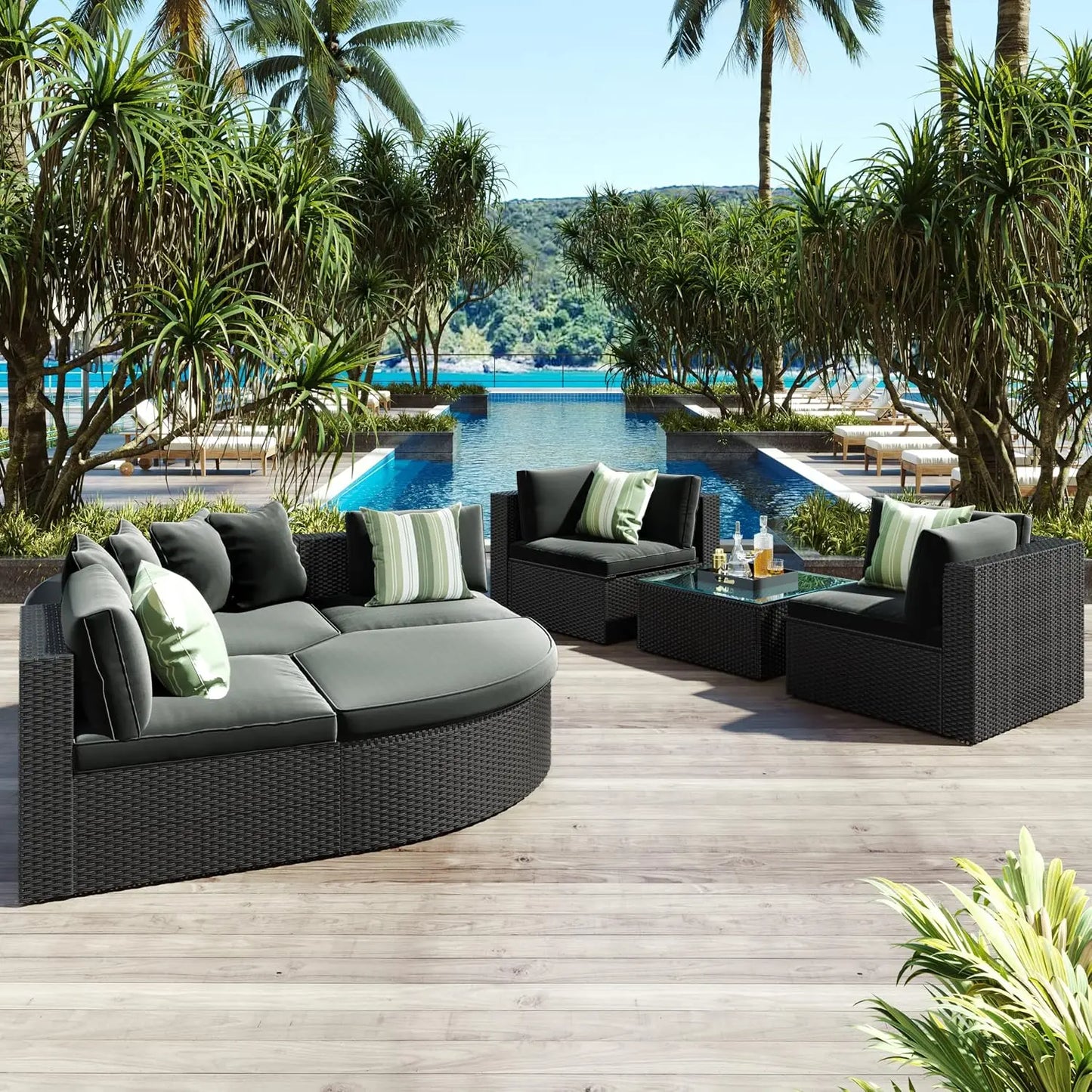 Outdoor Patio Sofa Sets with Coffee Tables