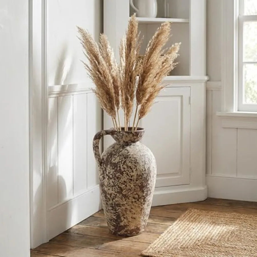 Ceramic Rustic Farmhouse Vase with Handle