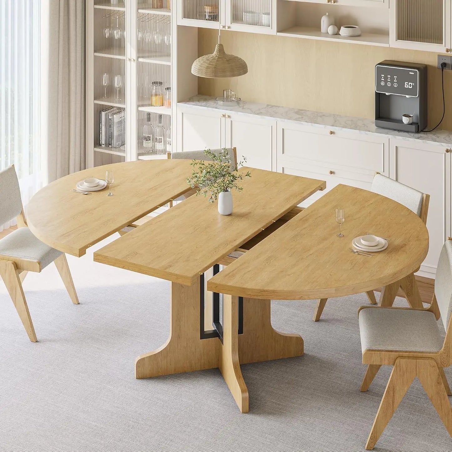 Extendable Wooden Dining Table seats 4-6