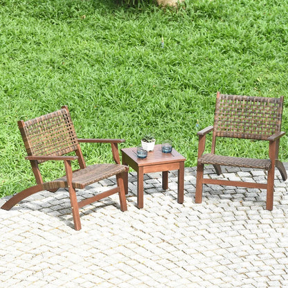 3-Piece Outdoor Patio Furniture Set with Coffee Table