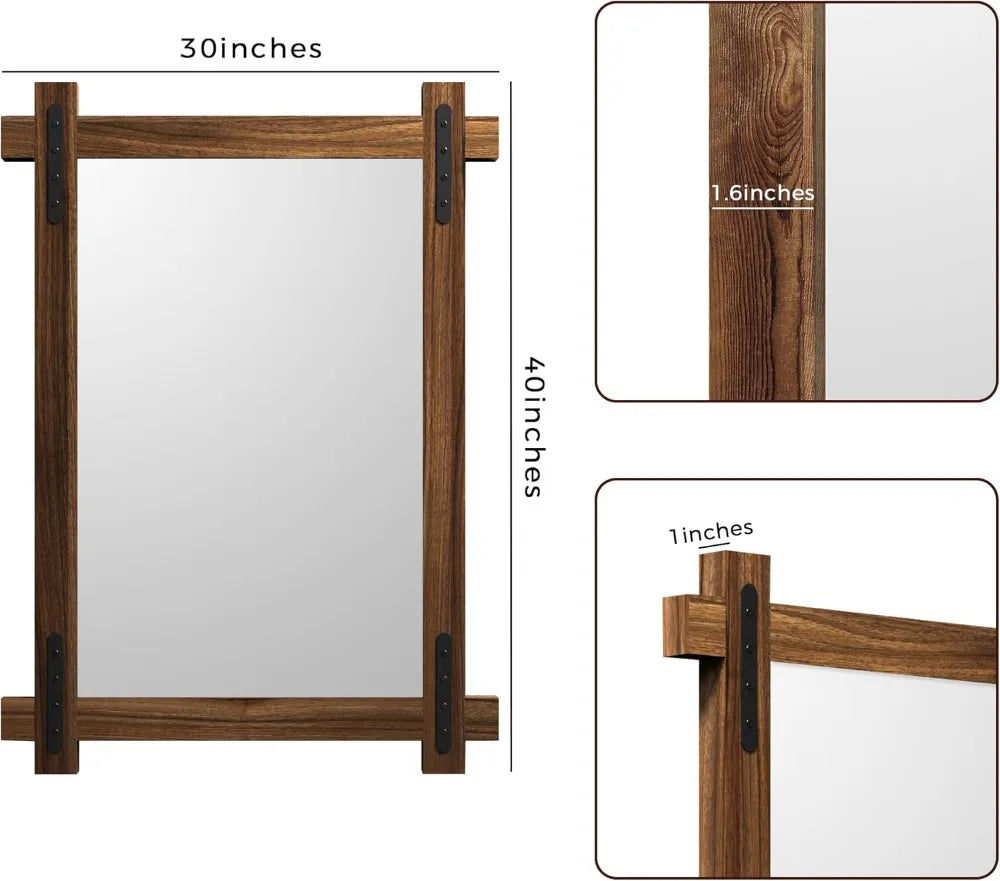 Rustic Farmhouse, Wooden Vanity Mirror for Bathroom