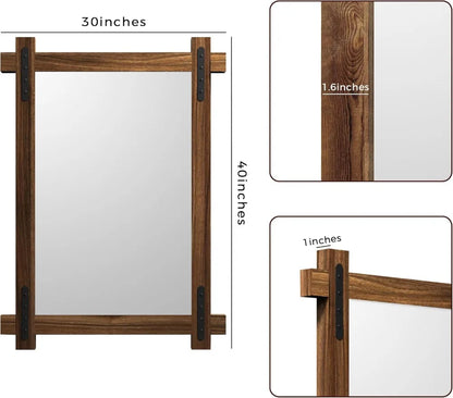 Rustic Farmhouse, Wooden Vanity Mirror for Bathroom