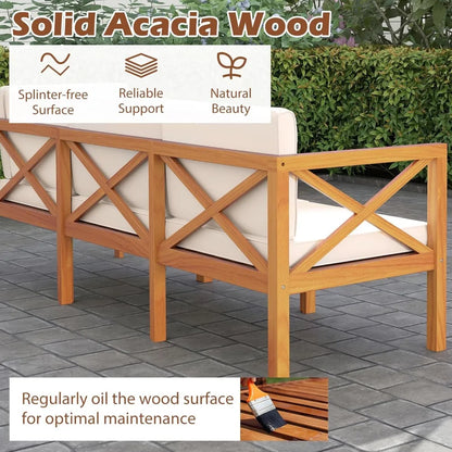 6 Piece Patio Furniture Set with Cushions & Coffee Table