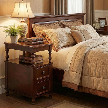 Mid-Century Modern, Solid Wood Nightstand