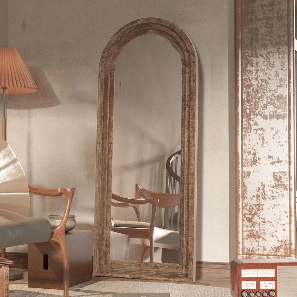 65"x24" Full Length Rustic Wooden Floor Mirror
