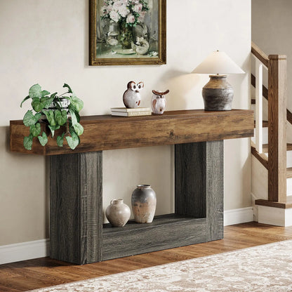 Rustic Farmhouse, Wooden Entryway Table or Living Room TV Stand