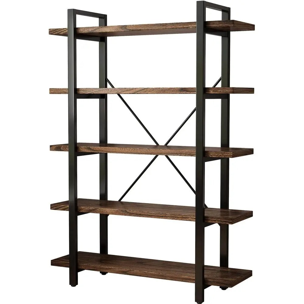 Industrial Style Wood & Metal Bookcase