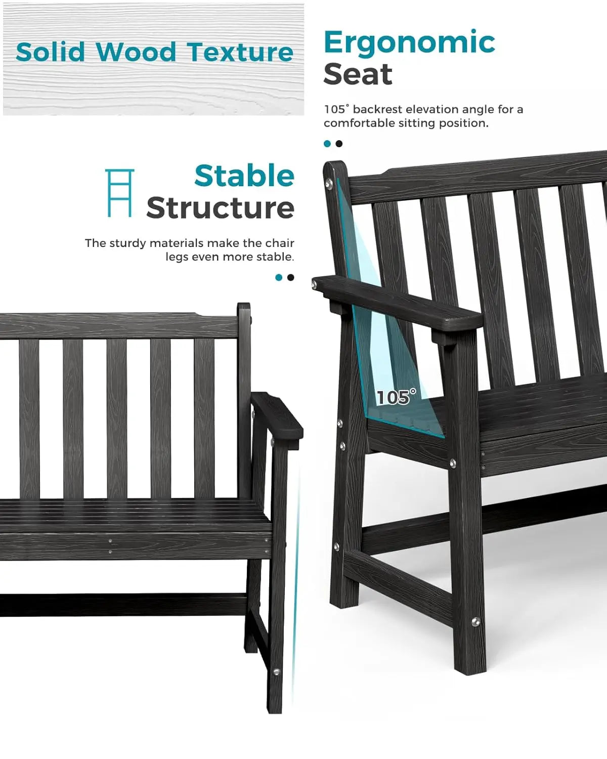 All Weather Outdoor Patio Bench