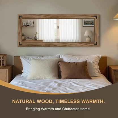55" x 22" Solid Wood Frame Floor Mirror