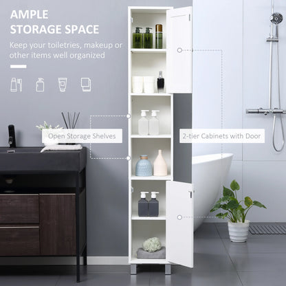 70.75" Tall, Storage Cabinet with Mirror for Bathroom or Living Room