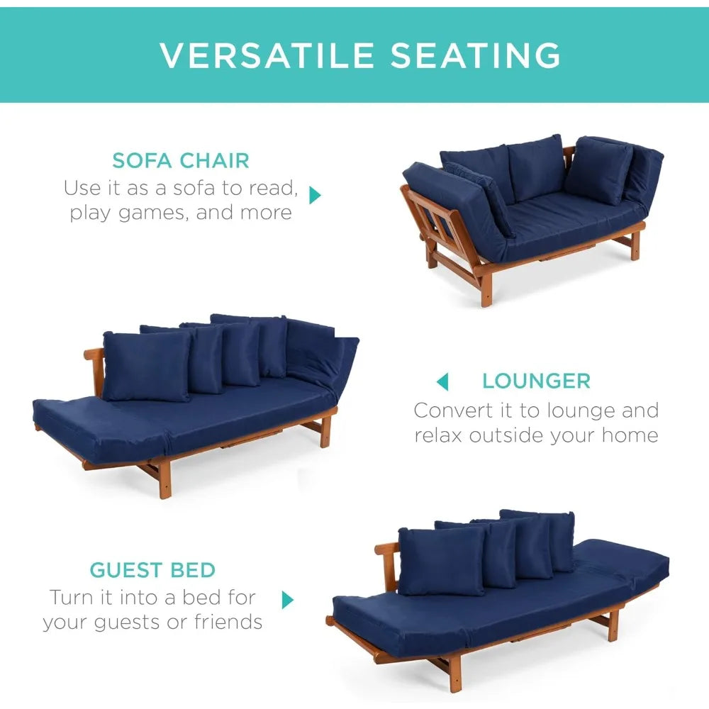 Outdoor Futon Sofa for Patio, Balcony or Poolside