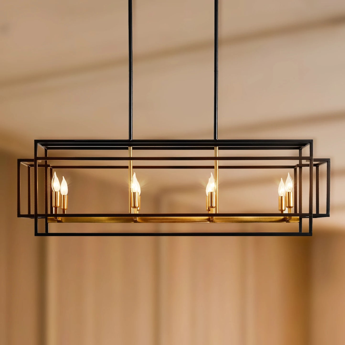 Industrial Farmhouse Chandelier for Dining Room or Kitchen Island