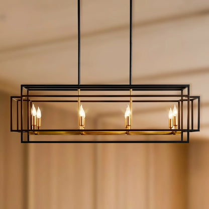 Industrial Farmhouse Chandelier for Dining Room or Kitchen Island