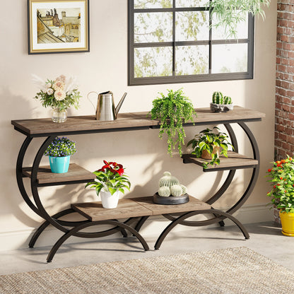 Farmhouse Industrial End Table for Couch or Bedside