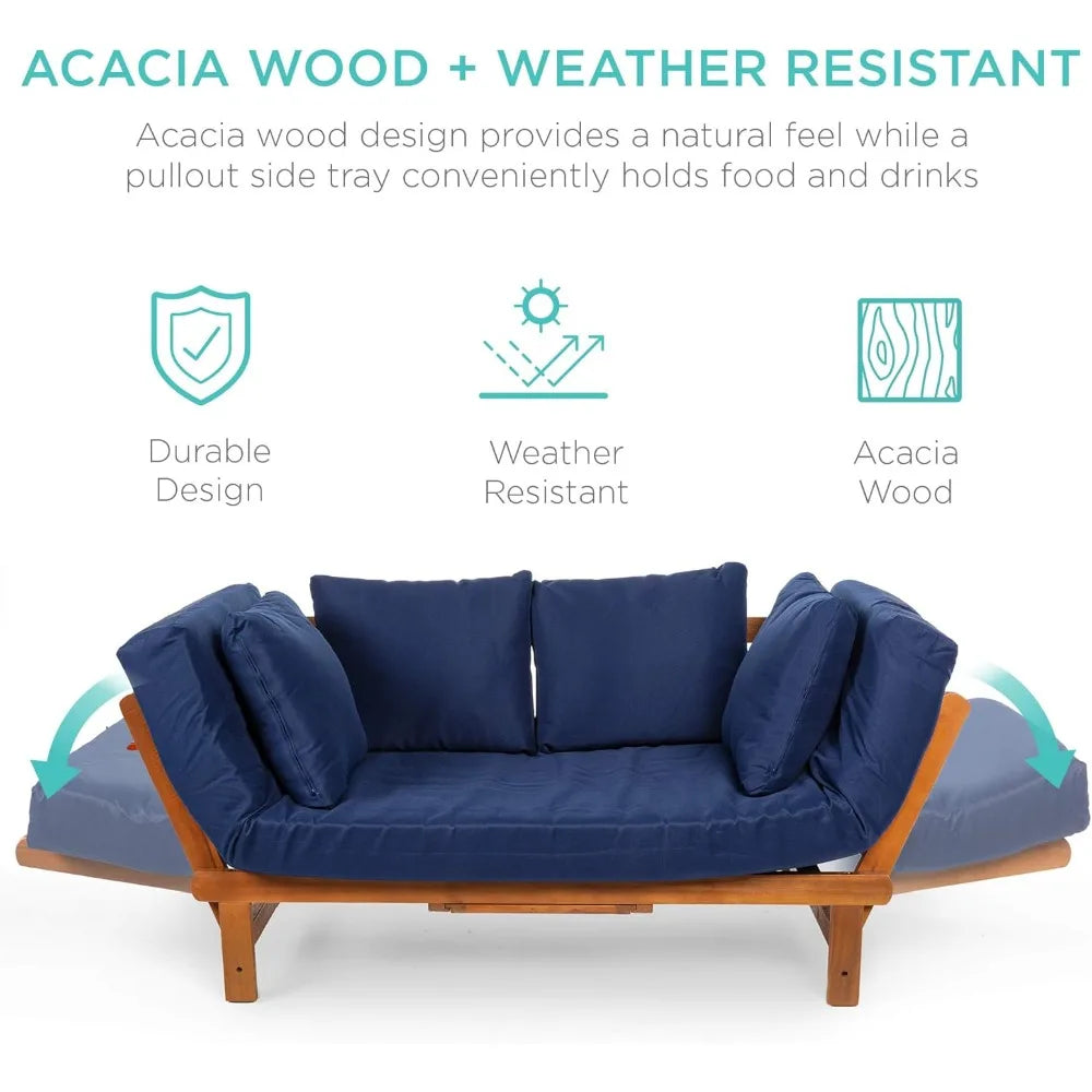 Outdoor Futon Sofa for Patio, Balcony or Poolside