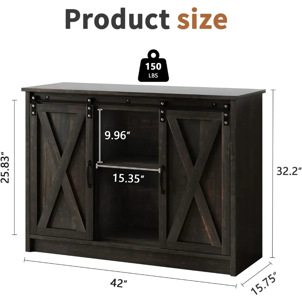 Farmhouse Style Sideboard Buffet or Coffee Bar