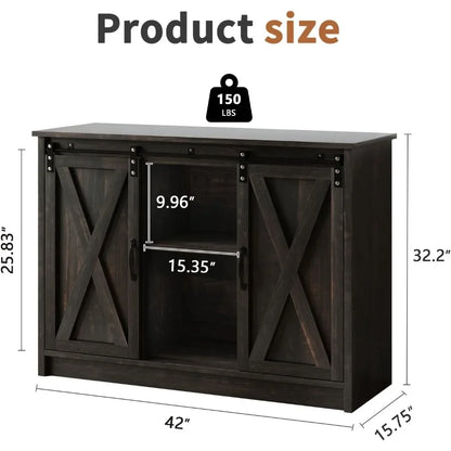 Farmhouse Style Sideboard Buffet or Coffee Bar