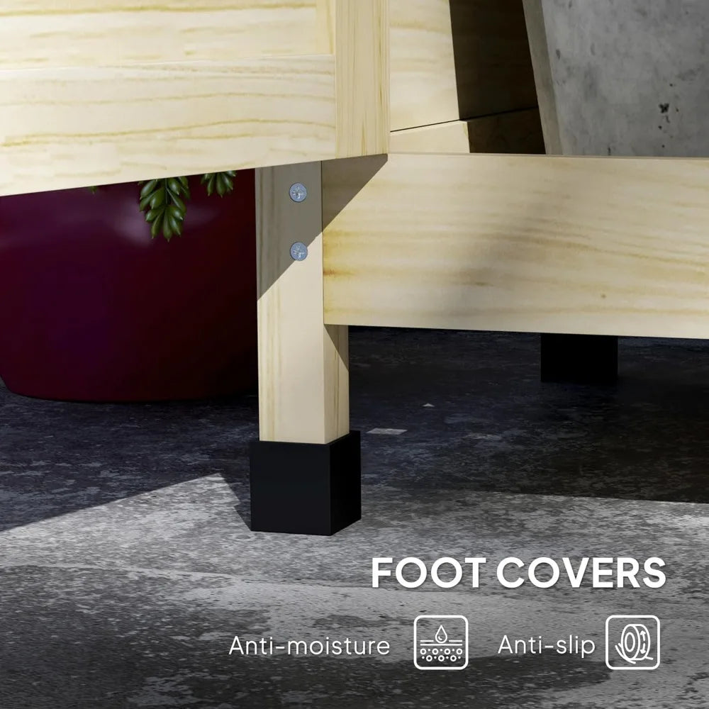 Outdoor Wooden Potting Bench Table