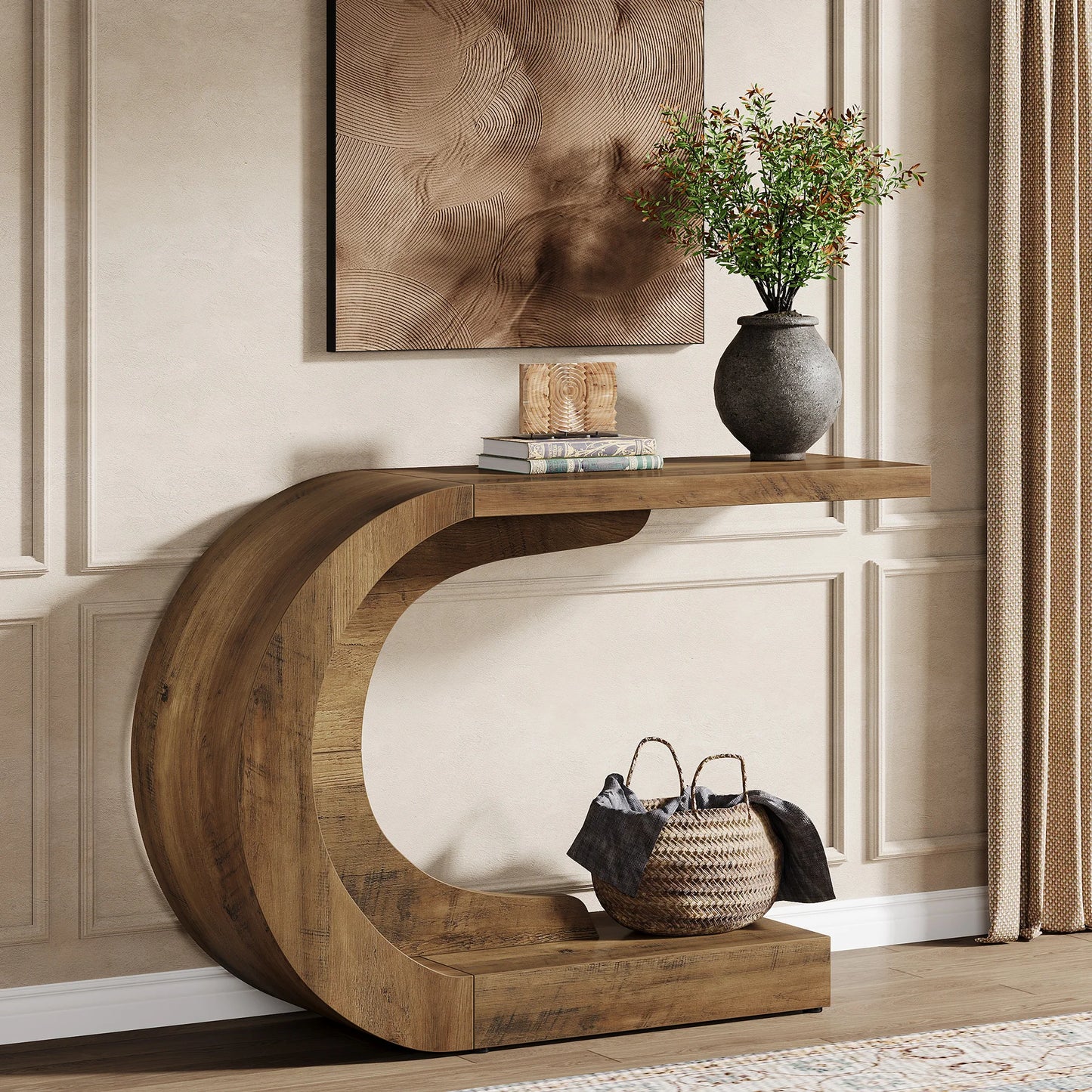 Farmhouse Console Table for Entryway, Hallway or Living Room