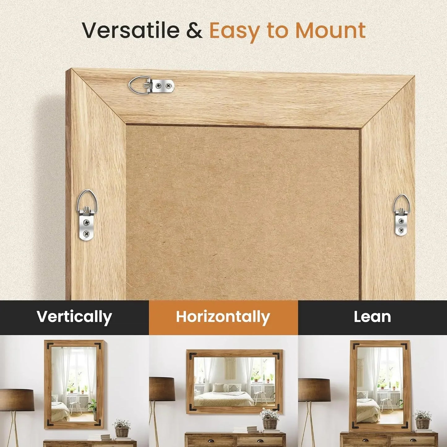 36"x24" Farmhouse Vanity Mirror for Bathroom
