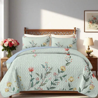 Green & Fresh Printed Bedding Set Includes 1/2 Pillowcases