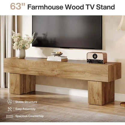 Farmhouse TV Stand for Living Room or Console Table