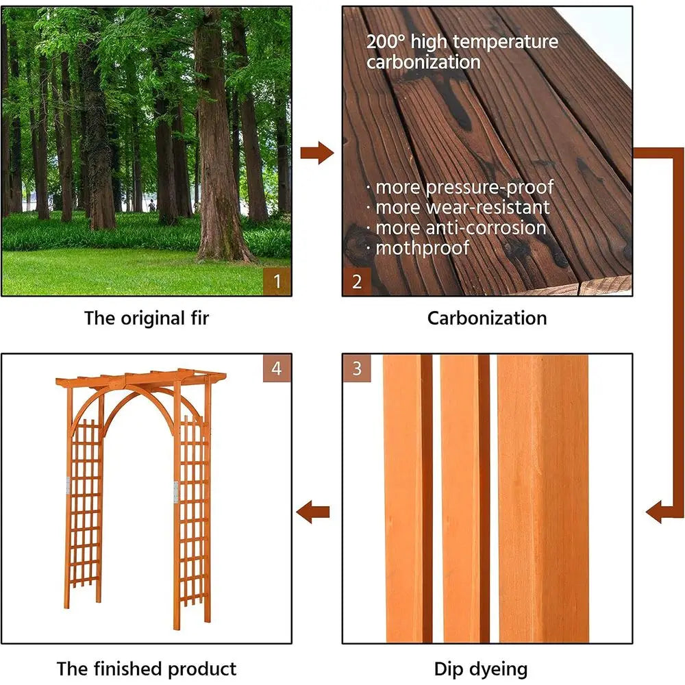Wooden Garden Trellis Arch for Climbing Plants