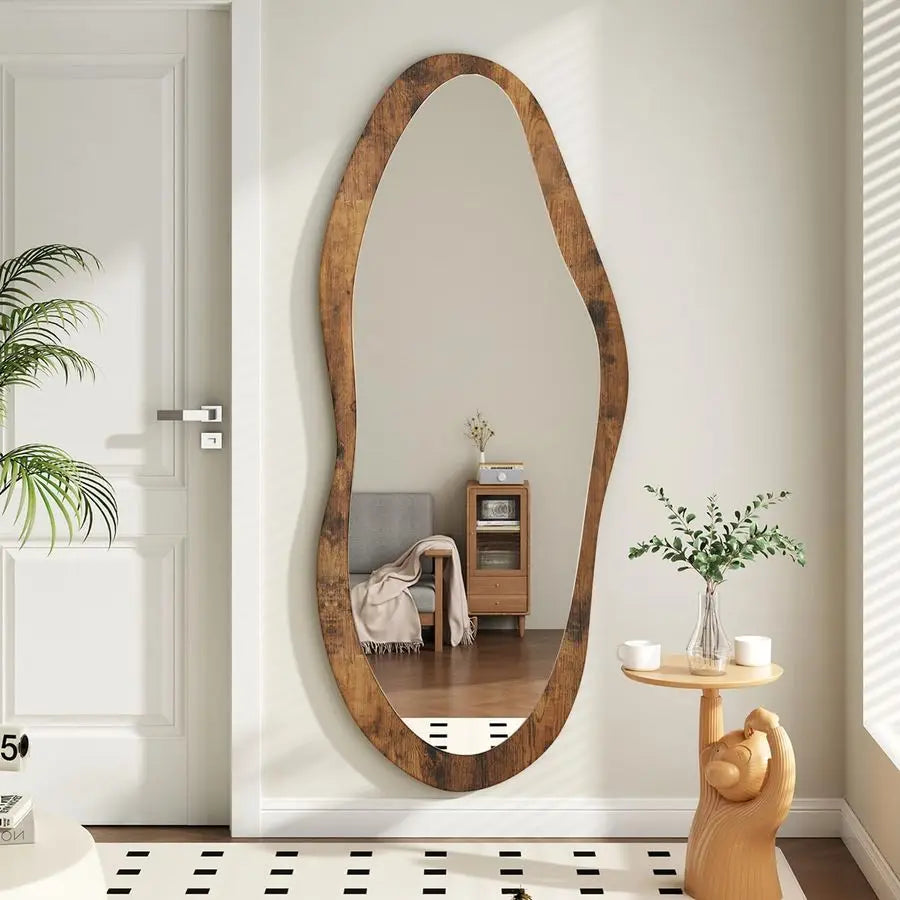 47"x20" Wood Framed Vintage Wall Mirror
