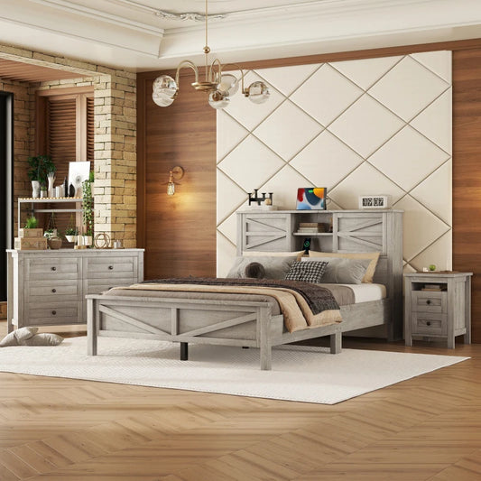 3-Piece Farmhouse Bedroom Sets Full & Queen Size