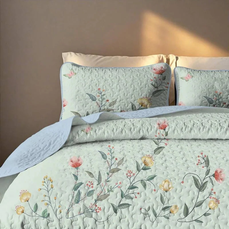 Green & Fresh Printed Bedding Set Includes 1/2 Pillowcases