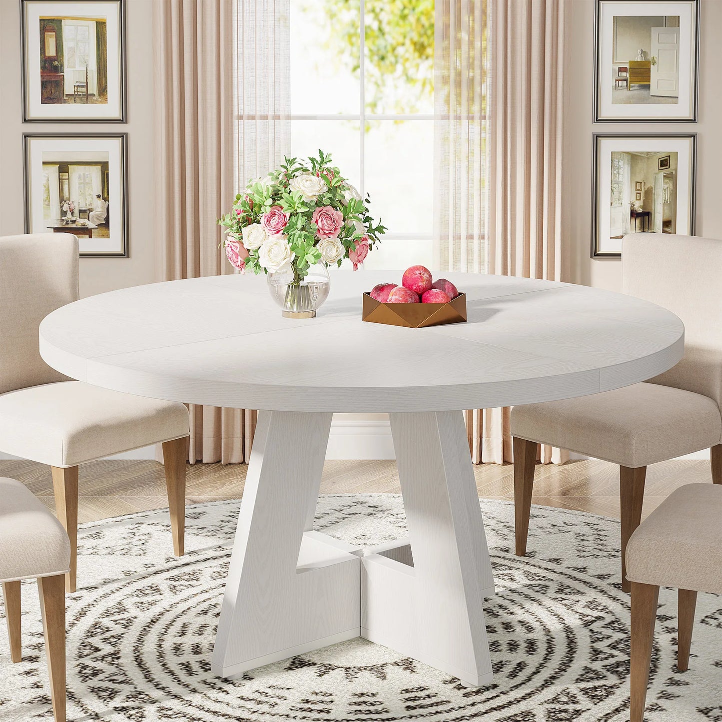 Round Wooden Dining Table