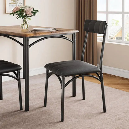 5 Piece Kitchen Table Set with Padded Chairs