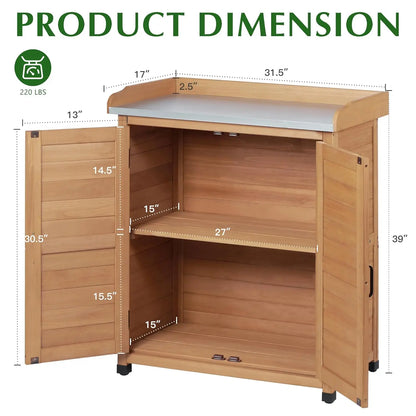 Outdoor Storage Cabinet & Potting Bench