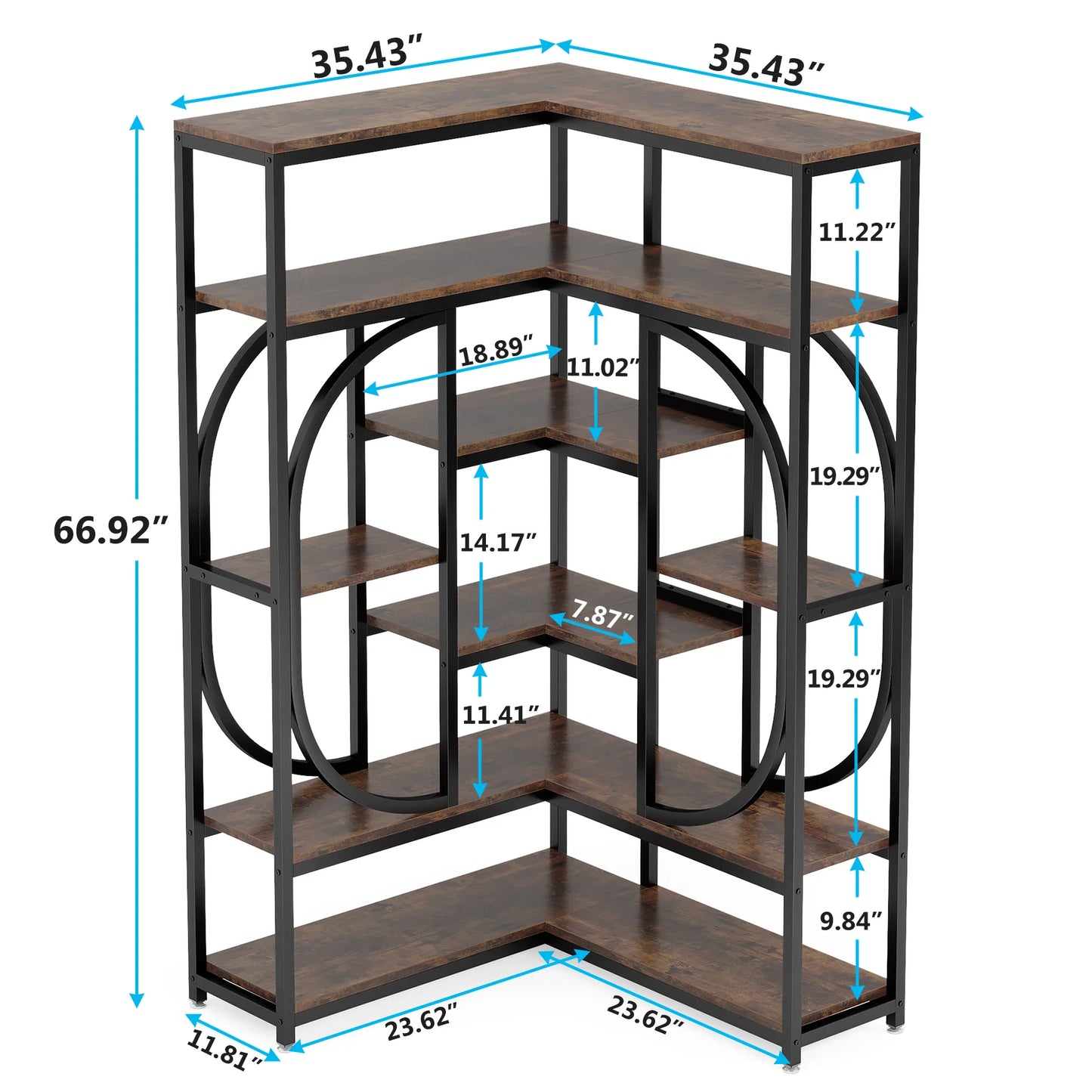 Large Modern Corner Bookcase