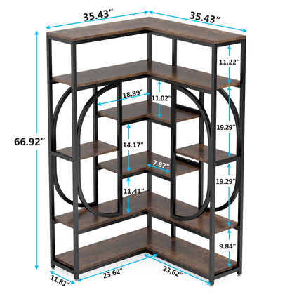 Large Modern Corner Bookcase