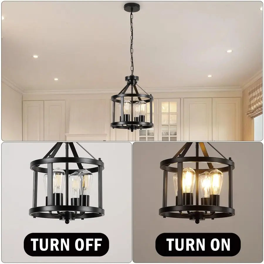 Farmhouse Kitchen Island, Hanging Pendant Lights