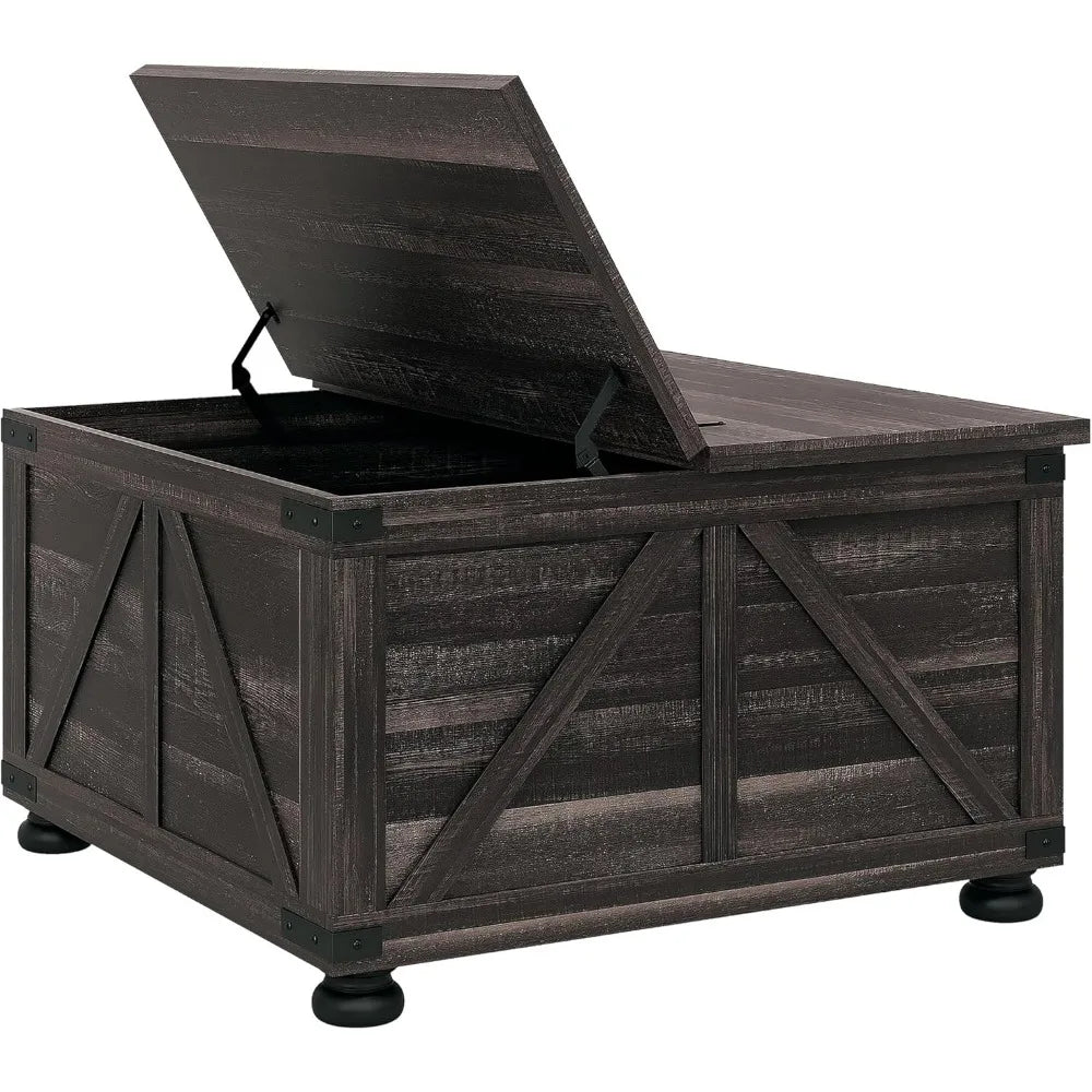 Farmhouse Coffee Table with Hidden Storage