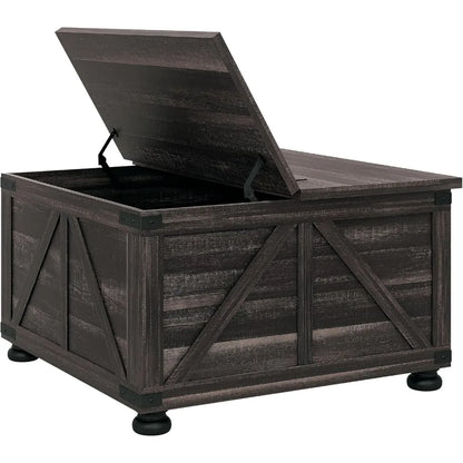 Farmhouse Coffee Table with Hidden Storage