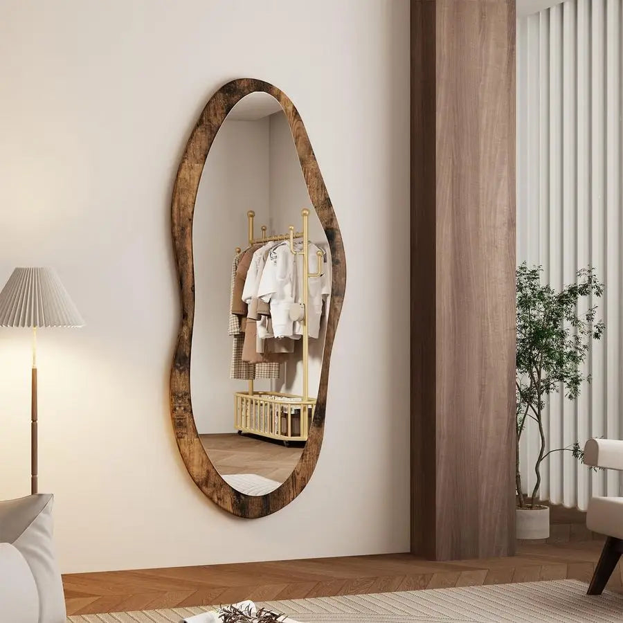 47"x20" Wood Framed Vintage Wall Mirror