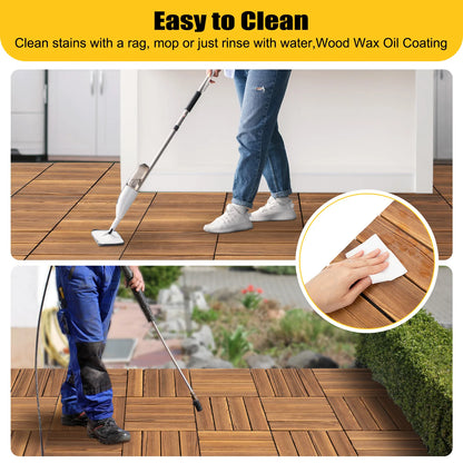 Outdoor Hardwood Interlock Flooring Tiles for Patio & Balcony