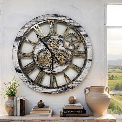 Industrial Rustic Farmhouse Wall Clock