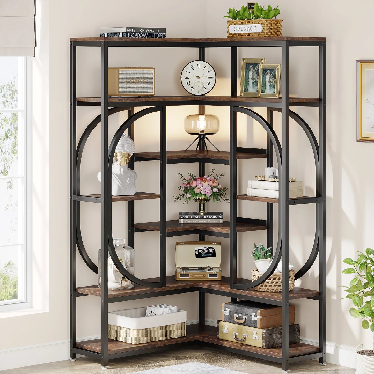Large Modern Corner Bookcase